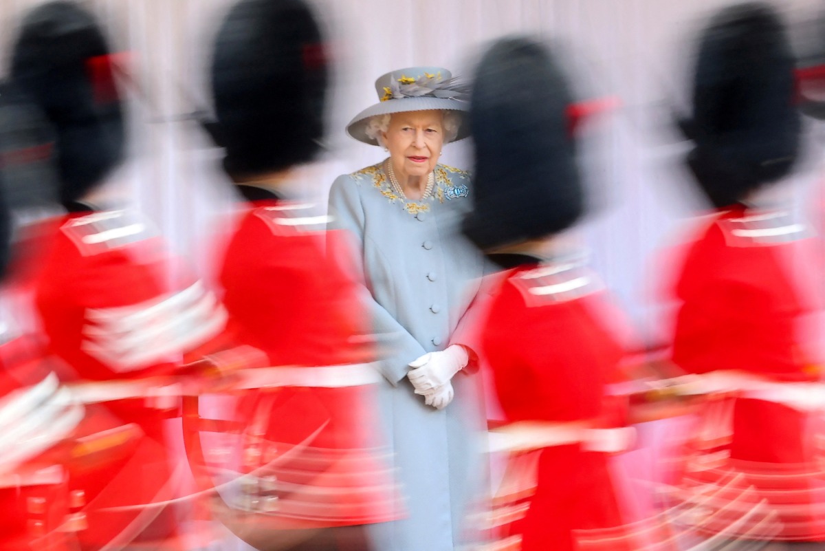 FILE PHOTO: Britain's Queen Elizabeth attends a ceremony marking her official birthday in the Quadrangle of Windsor Castle in Windsor, Britain June 12, 2021. Chris Jackson/Pool via REUTERS/File Photo
