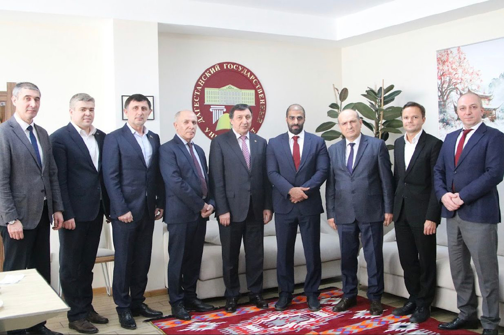 Officials during the opening of  Qatari-Russian Center for Science and Education in Dagestan State University.