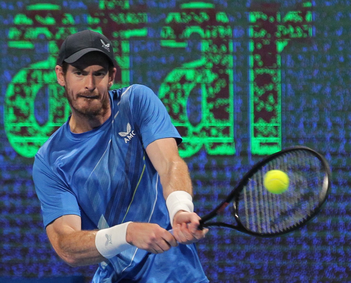 Andy Murray celebrates after his victory against Taro Daniel. Pictures: Salim Matramkot/The Peninsula