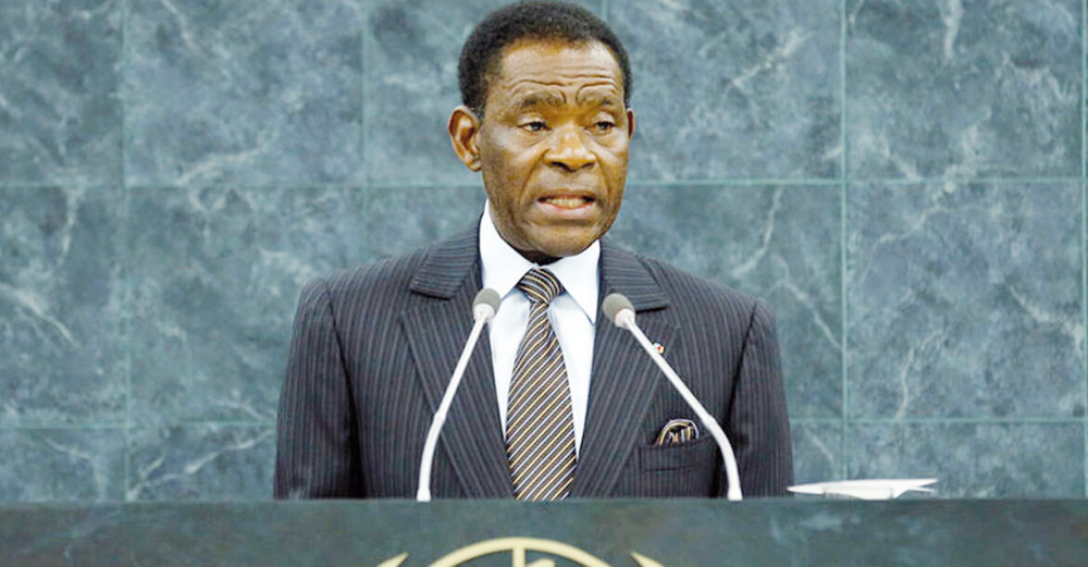 President of the Republic of Equatorial Guinea H E Teodoro Obiang Nguema Mbasogo