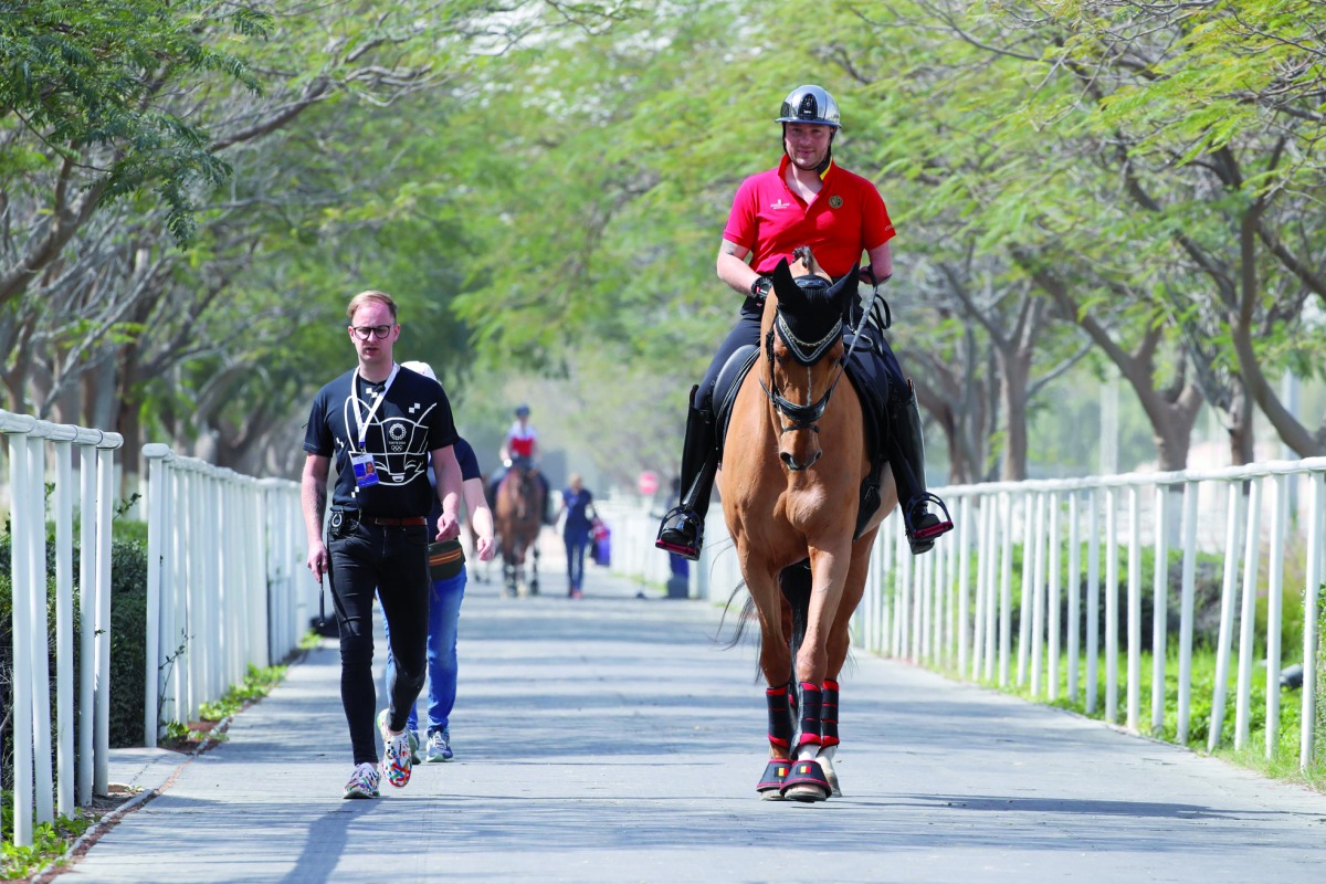 Participants ahead of the Commercial Bank CHI Al Shaqab Presented by Longines 2022, which begins today at state-of-the-art Al Shaqab arena.