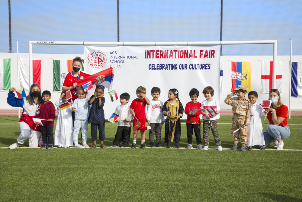 ACS students participate in the school's International Day activities.