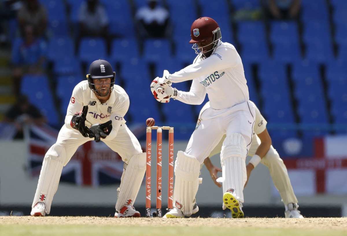  March 10, 2022 West Indies' Nkrumah Bonner in action Action Images via Reuters/Jason Cairnduff