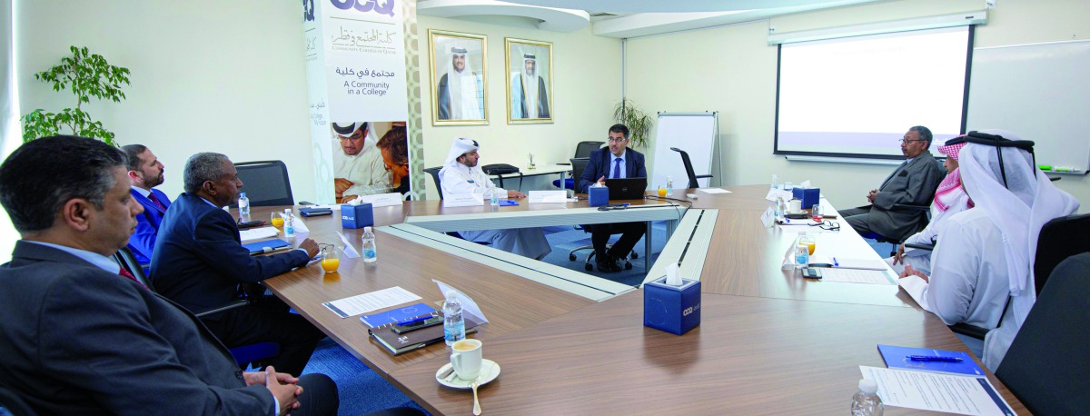 Dr. Khalid Al Abdulqader, CCQ Vice-President, chairing the meeting.