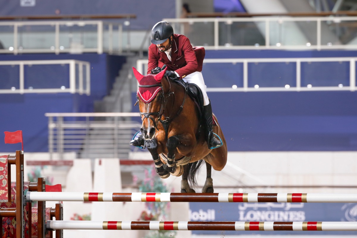 Nasser Al Ghazali guides What A Pleasure over a fence during yesterday's Big Tour competition.