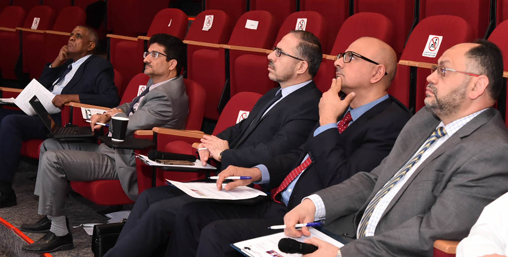 Qatar University officials during the recently-held Youth Research Forum. 