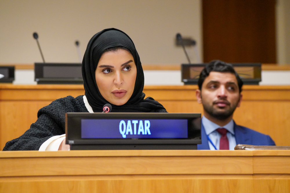 Minister of Social Development and Family H E Mariam bint Ali bin Nasser Al Misnad attending the 66th session of the UN Commission on the Status of Women.