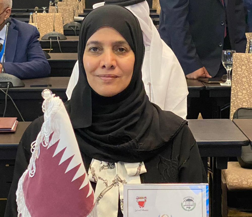 Deputy Speaker of the Shura Council H E Dr. Hamda bint Hassan Al Sulaiti taking part in the coordination meeting of the Arab Parliamentary Group in Bali, Indonesia.