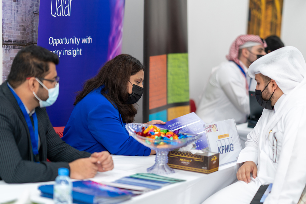 Participants at the annual career fair.