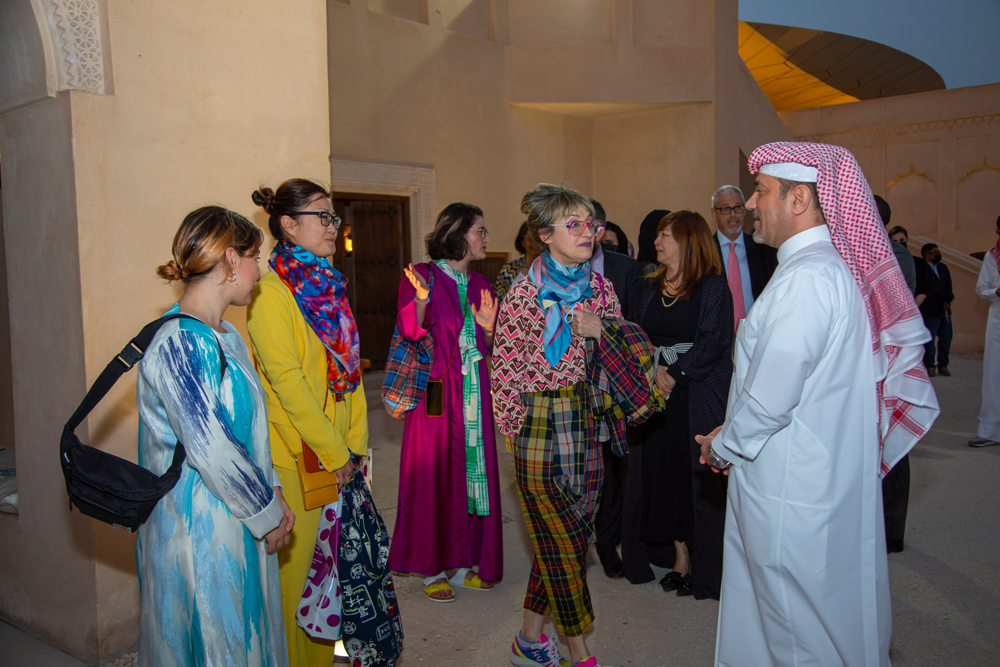 Artist Pipilotti Rist with guests and officials at the launch of installation “Your Brain to Me, My Brain to You” at NMoQ.