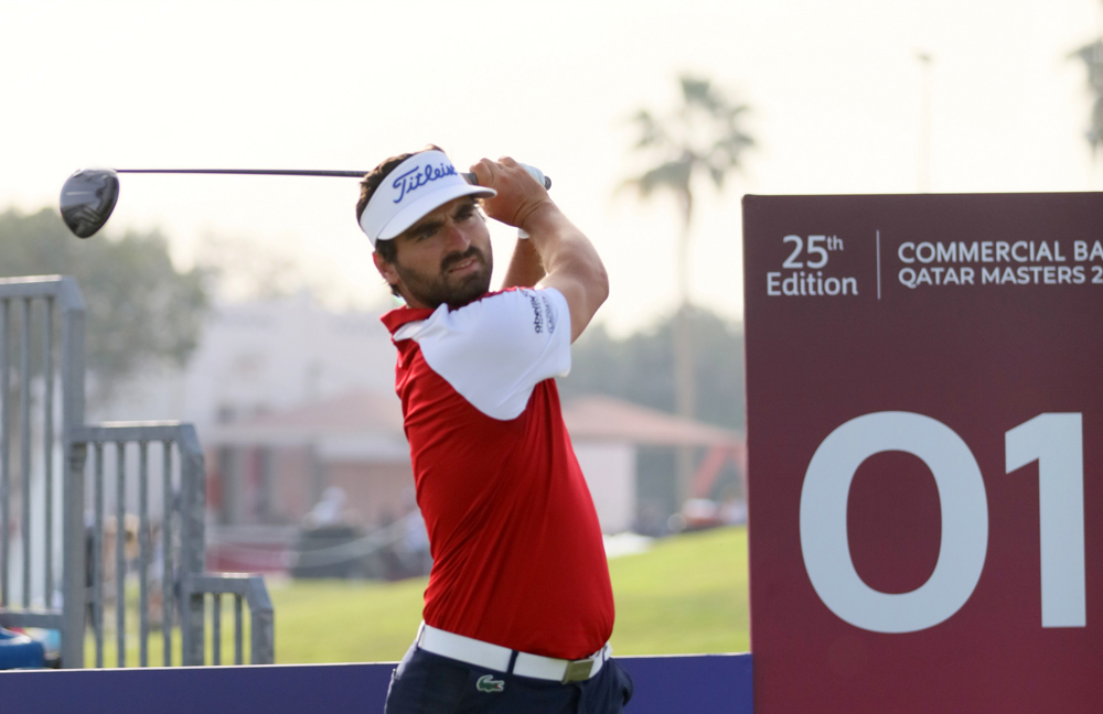 Antoine Rozner in action at the Doha Golf Club.