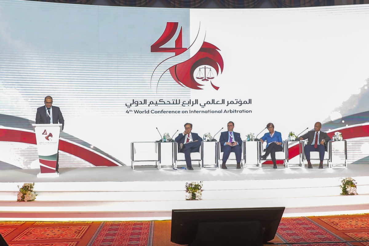 Experts during the panel discussion on latest trends in sports arbitration and dispute settlement held as part of the 4th World Conference on International Arbitration