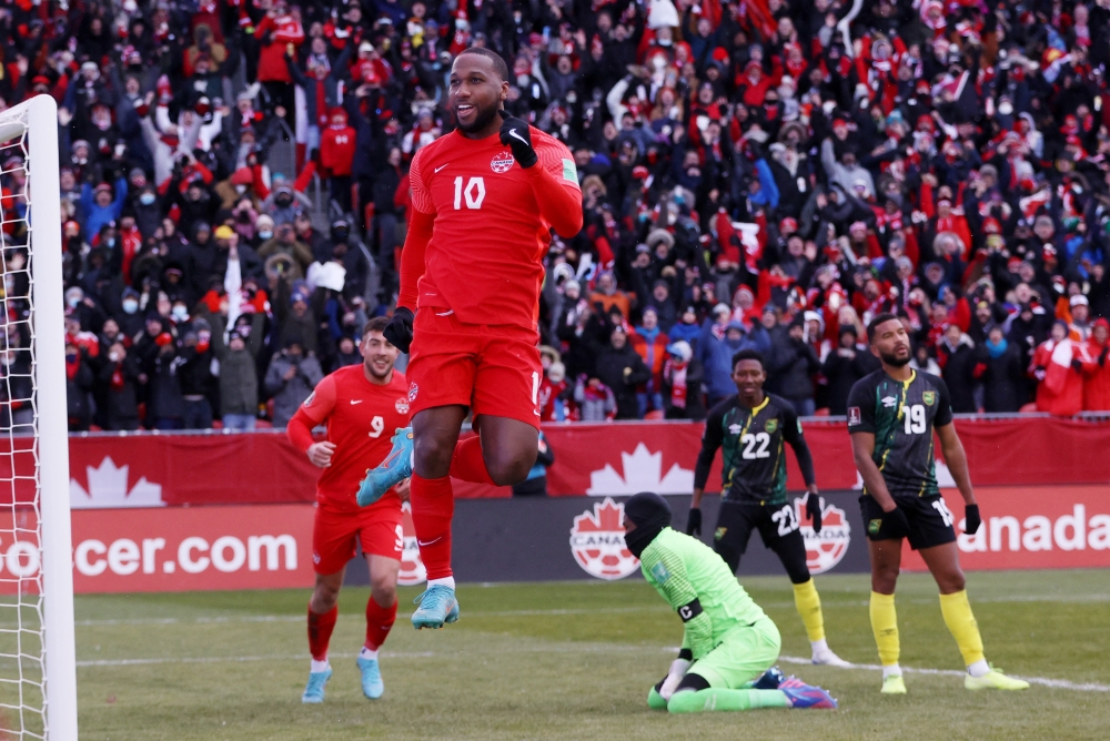 Canada's Junior Hoilett celebrates scoring their third goal Reuters/Carlos Osorio