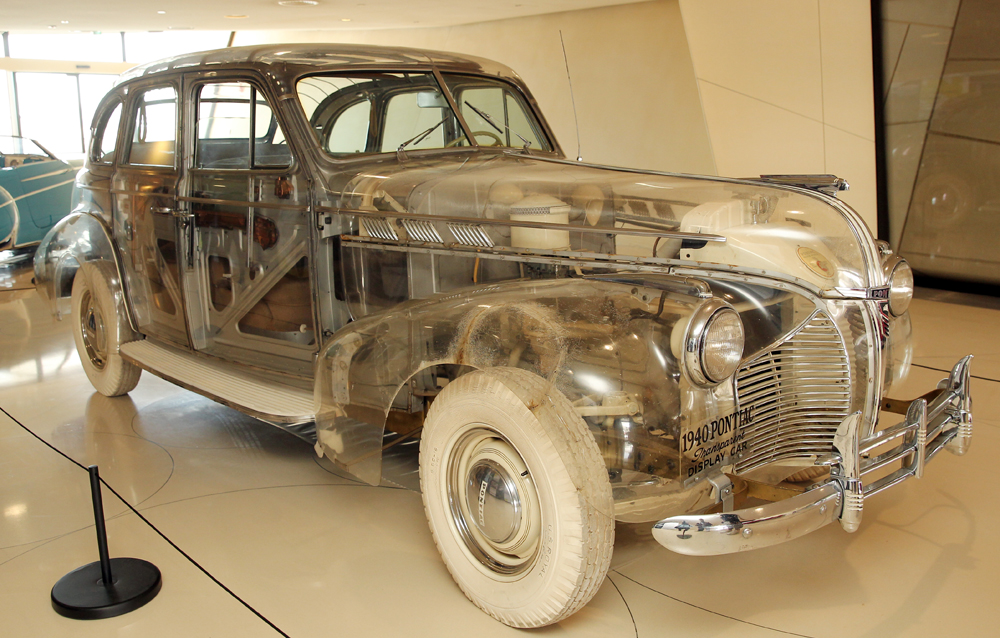 1936 Pontiac Plexiglass Deluxe Six “Ghost Car”. Pic: Salim Matramkot/The Peninsula