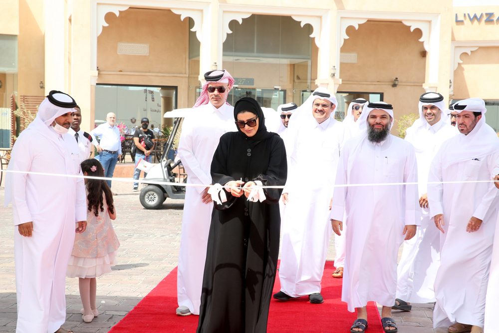 Minister of Social Development and Family H E Maryam bint Ali bin Nasser Al Misnad inaugurating the exhibition.