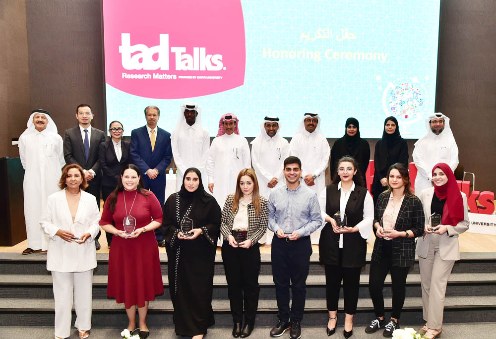 Officials during the fourth annual tadTalks event hosted by Qatar University