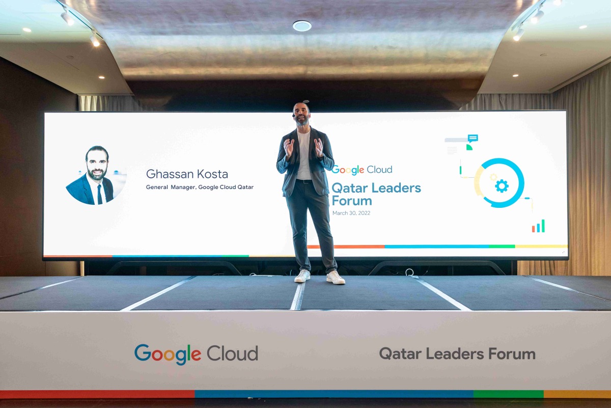 Ghassan Kosta, Qatar Country Manager, Google Cloud speaking during the event.