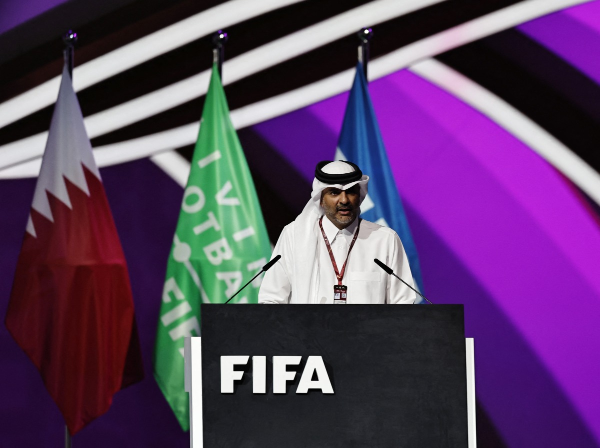 Prime Minister of Qatar HE Sheikh Khalid bin Khalifa bin Abdul Aziz al-Thani during the FIFA Congress REUTERS/Hamad I Mohammed