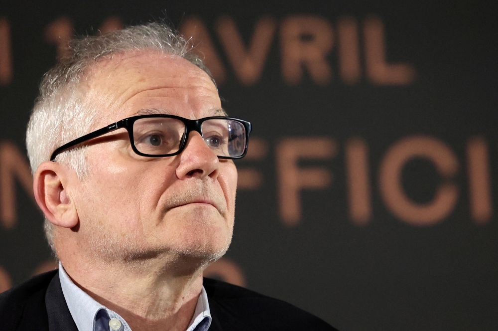 Cannes Film festival General Delegate Thierry Fremaux attends the presentation of the official selection of the 75th Cannes International Film Festival in Paris, France, April 14, 2022. REUTERS/Sarah Meyssonnier