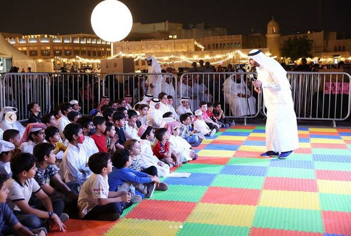 Children participating in one of the activities held at Ramadan Book Fair.