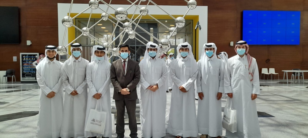 Some of the participants in the fourth Al Qabas Program 2022 for high school students.