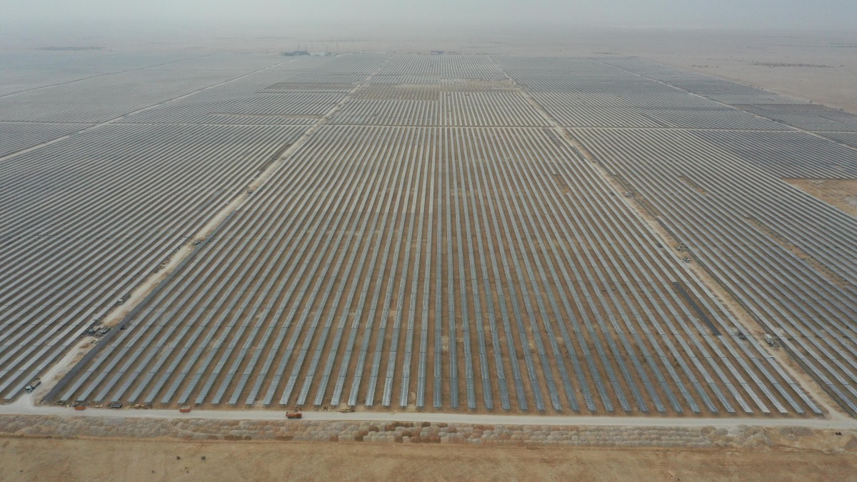 File photo of Al Kharsaah solar project. 