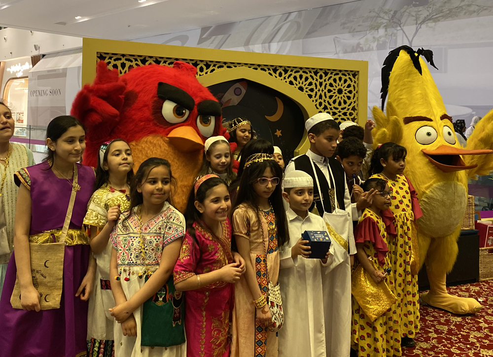 Children during an Eid activity at Doha Festival City.