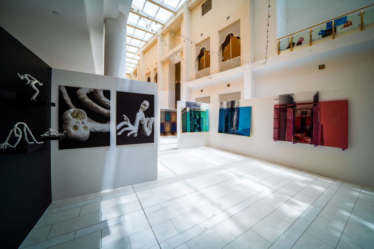 The exhibition is presented on the ground floor of VCUarts Qatar’s building within 