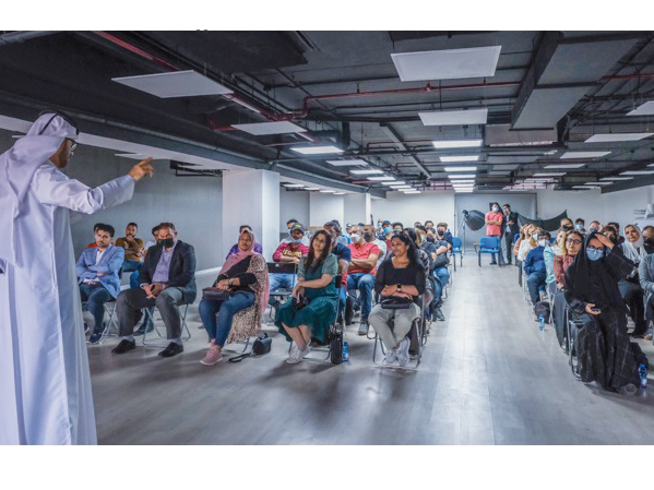 Aref Al Ammari leading a creative Food Photography workshop, organised by Techno Blue and Fujifilm Qatar, at Techno Blue Ain Khalid Showrooom.