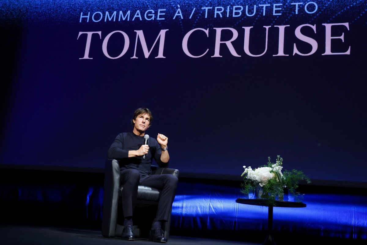 The 75th Cannes Film Festival -  Tom Cruise speaks. REUTERS/Eric Gaillard
