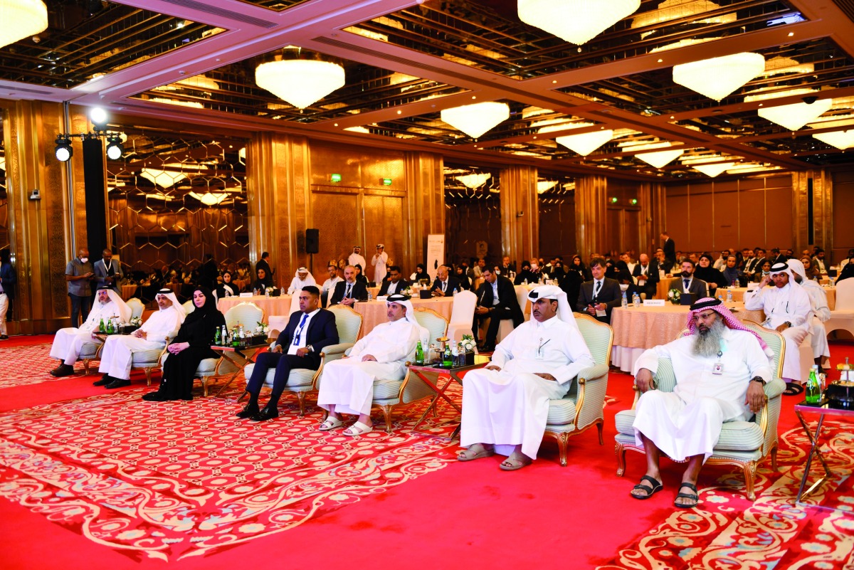 Minister of Municipality H E Dr. Abdullah bin Abdulaziz bin Turki Al Subaie and other officials and guests at the opening of a workshop organised by the Ministry on geospatial technology.