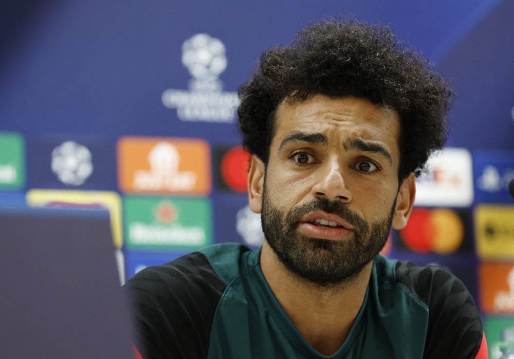 Liverpool's Mohamed Salah during the press conference Action Images via Reuters/Jason Cairnduff