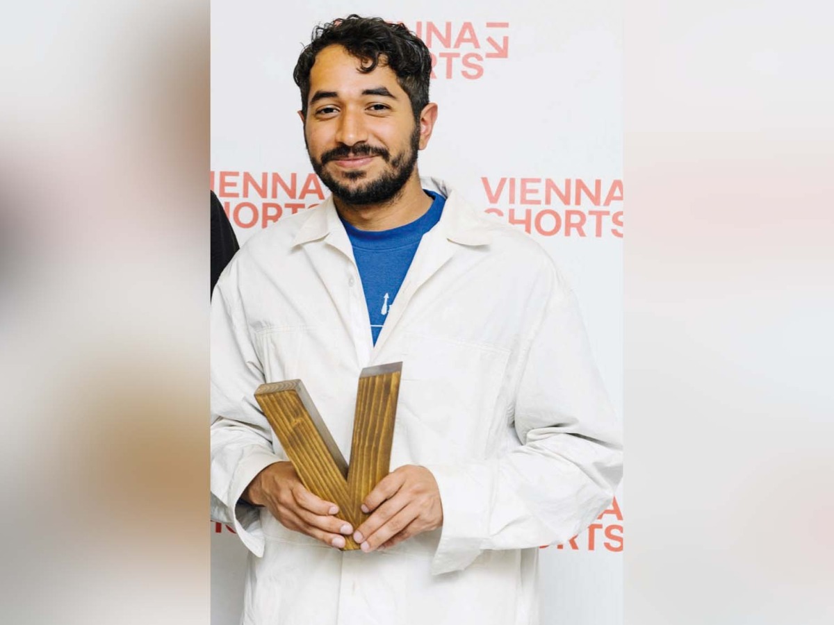 Majid Al Remaihi after winning at Vienna Shorts Film Festival