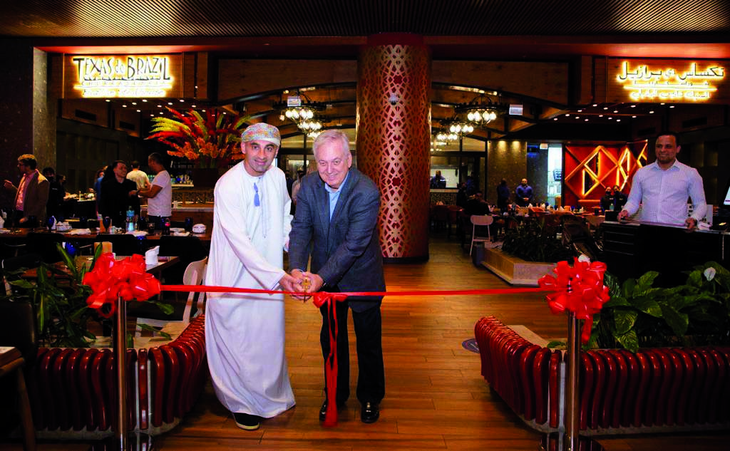 Officials opening Texas de Brazil restaurant at Mall of Qatar.