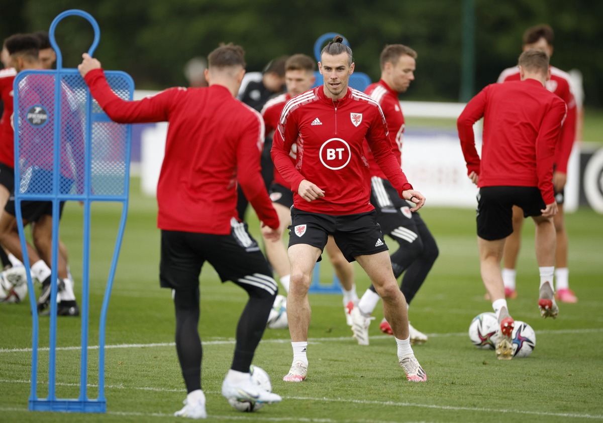 Gareth Bale during a training session.