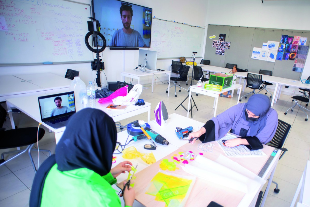 VCUarts Qatar students participate in the two-day virtual session titled “A Second Life for Plastic” led by Thomas Egoumenides.