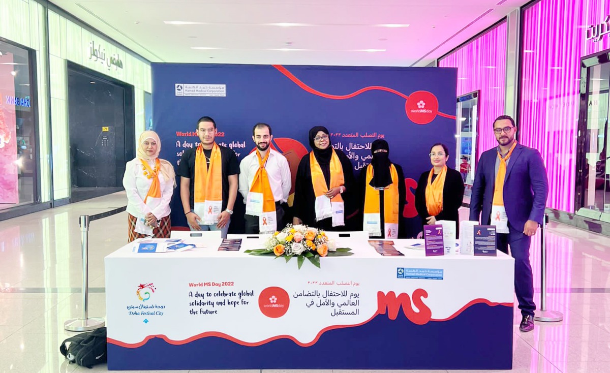 Doha Festival City's booth creating awareness on multiple sclerosis.