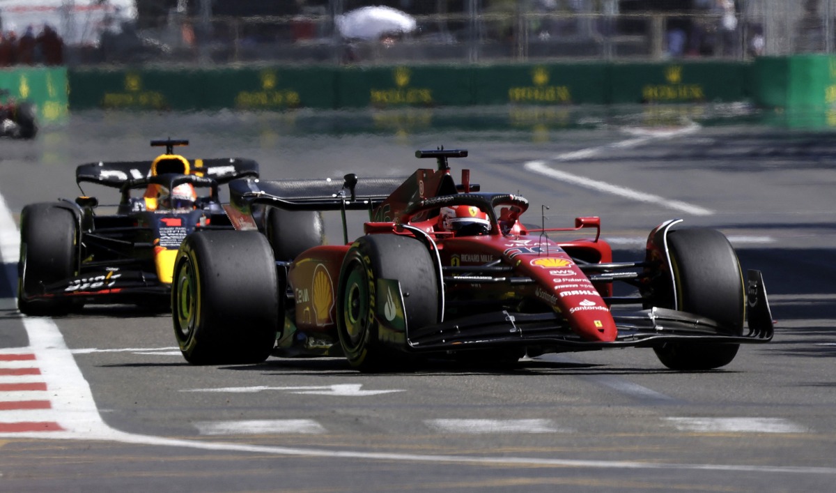  Ferrari's Charles Leclerc in action during the race REUTERS/Leonhard Foeger
