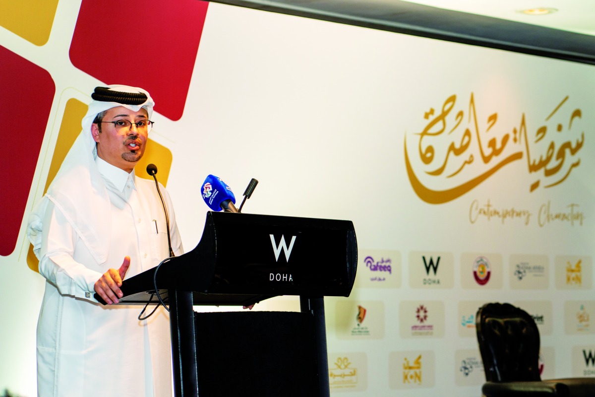 Hamad Hassan Al Tamimi during the launch of his book. Pic: Mohammed Elshaer