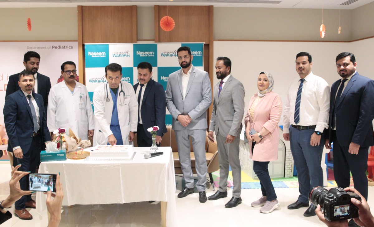 Officials of Naseem Medical Centre at the opening of the paediatric department at the Al Wakra branch of Naseem yesterday. PIC: Salim Matramkot/The Peninsula