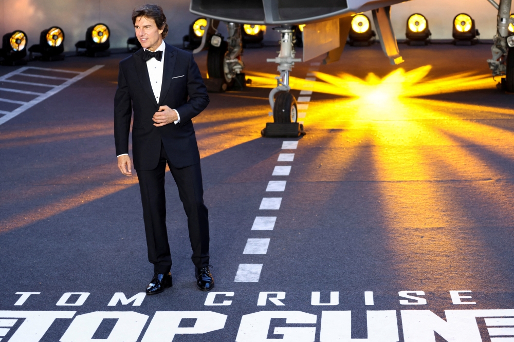 US actor Tom Cruise arrives at the premiere of 'Top Gun: Maverick' in London, recently. (Reuters/Henry Nicholls/File Photo/File Photo)