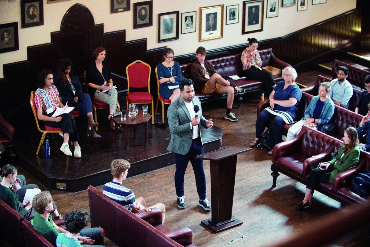 Neeshad Shafi at the University of Cambridge Climate and Sustainability Forum 2022.