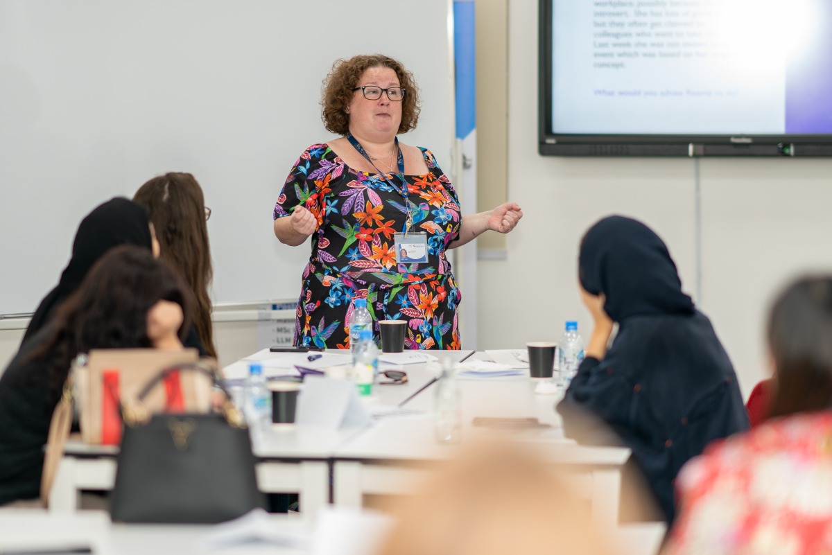 Participants during the event at Doha campus of AFG College with the University of Aberdeen. 