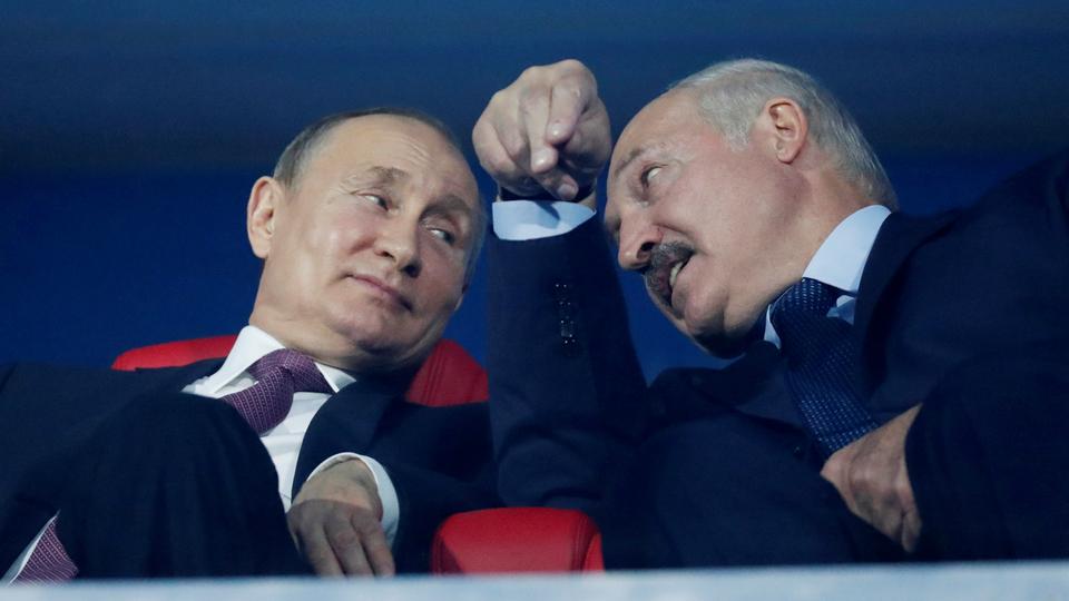 Russian President Vladimir Putin and Belarusian President Alexander Lukashenko during the closing ceremony of the European Games, June 30, 2019. (Reuters)

