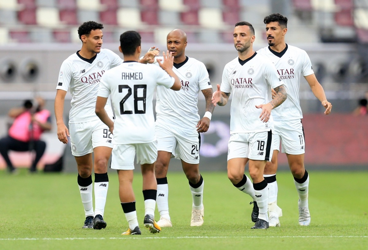 Al Sadd players during their opening match of the season, in this August 1 file photo.