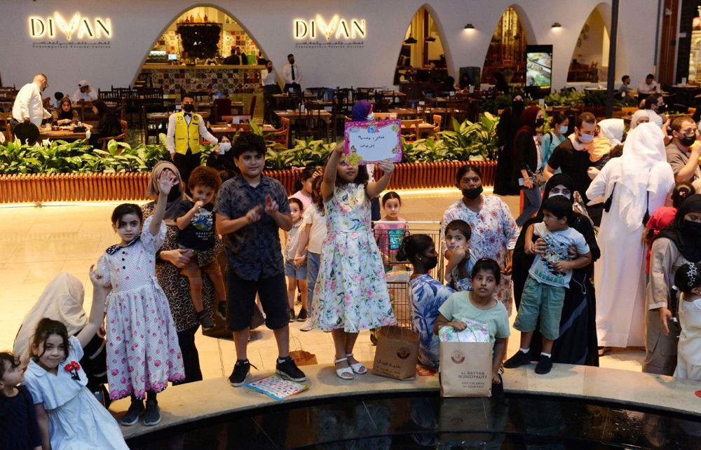 Children during an activity of Summer Festival 2022 organised by Al Rayyan Municipality at Mall of Qatar.