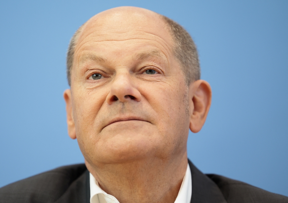 German Chancellor Olaf Scholz attends a summer news conference in Berlin, Germany August 11, 2022. REUTERS/Lisi Niesner