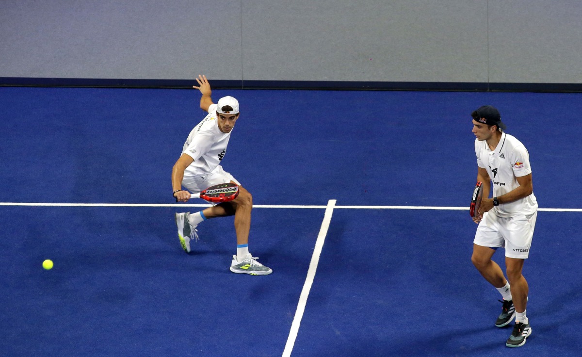 Spain's Alejandro Galan and Juan Lebron in action during the round of 32.