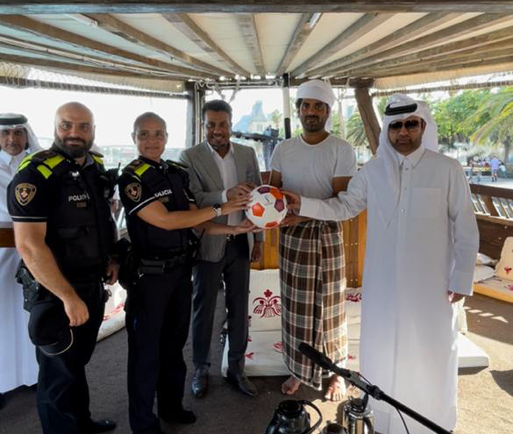 Ambassador of Qatar to the Kingdom of Spain, H E Abdullah bin Ibrahim Al Hamar; Katara General Manager, Prof Dr. Khalid bin Ibrahim Al Sulaiti; Fath Al Khair 5 Nokhadha Muhammad Al Sada, along with other officials.