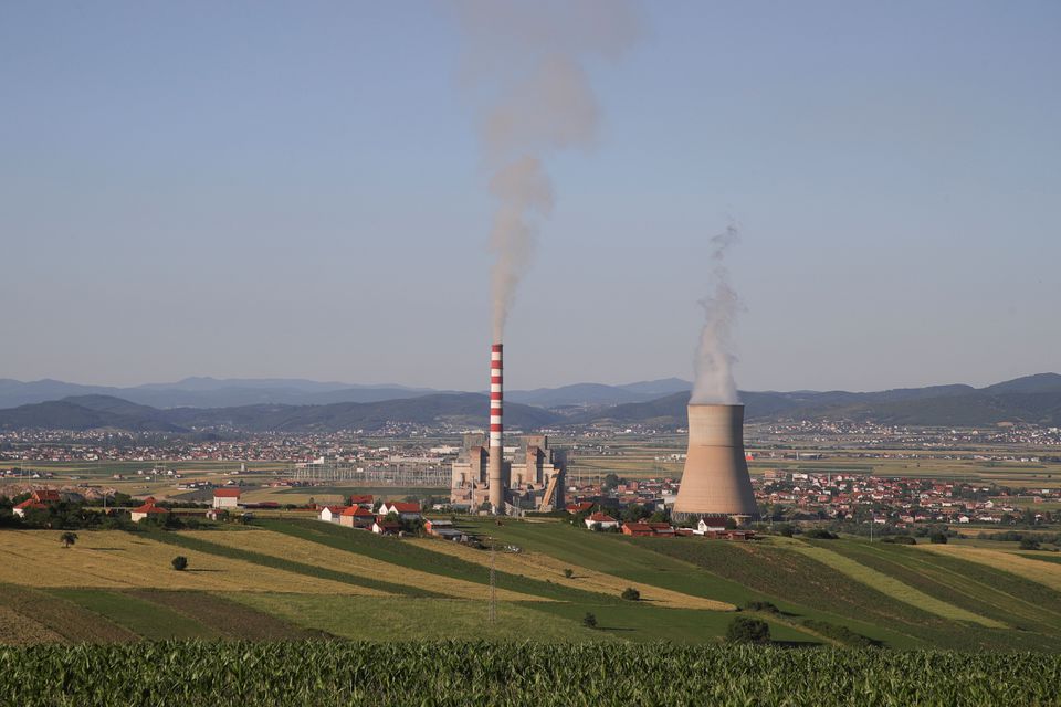 A general view of a power plant near the town of Obilic, Kosovo, June 16, 2022. REUTERS/Florion Goga